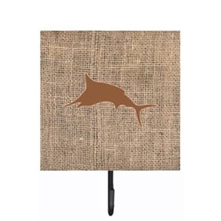 Carolines Treasures Fish - Marlin Burlap and Brown Leash Or Key Holder BB1026-BL-BN-SH4